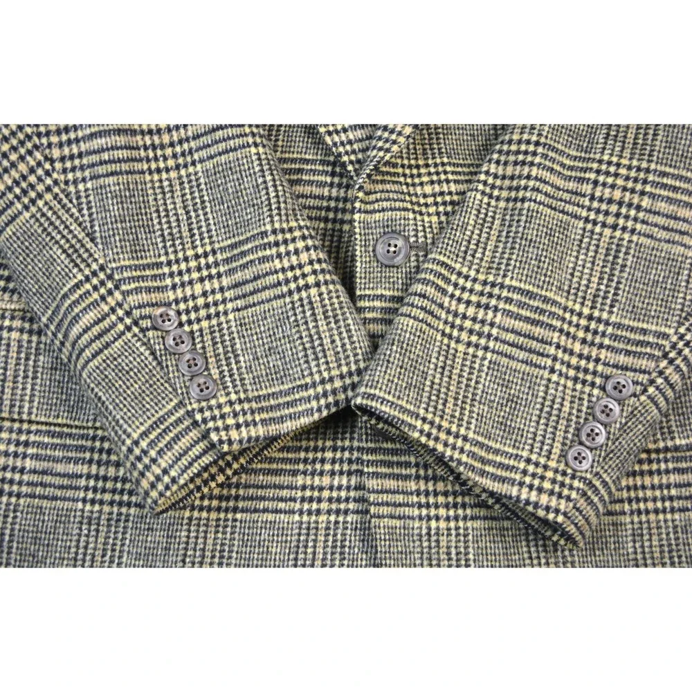 ROBERT STOCK mens brown black camel hair SOFT sport coat suit jacket blazer 44 R